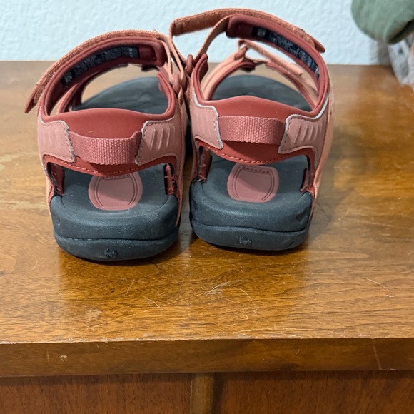 Teva Coral and Black Strappy Sandals - Picture 4 of 5